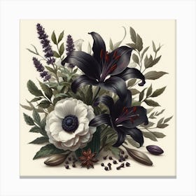 Black Lily Canvas Print