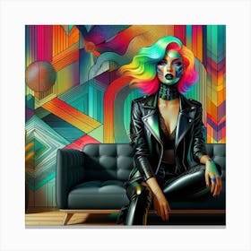 Psychedelic Girl Canvas Print