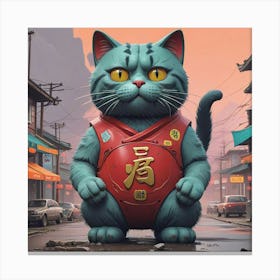 Chinese Cat 2 Canvas Print