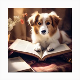 Libro Con Perro 222146236 Canvas Print