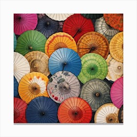 Colorful Umbrellas 7 Canvas Print