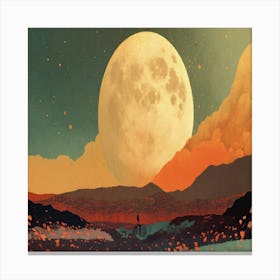 Full Moon In The Sky 3 Canvas Print