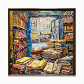 Van Gogh Style The Old Bookshop Series Canvas Print