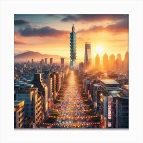Taipei Cityscape Canvas Print