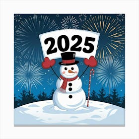 An Illustration Of A Snowman With A Top Uik26emirkogedtzfd8tkg Psgeml8yqnm2o1 Ntcgexg Canvas Print