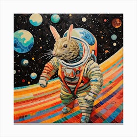Rabbit In Space Canvas Print