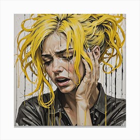 Girl With Yellow Hair 1 Canvas Print