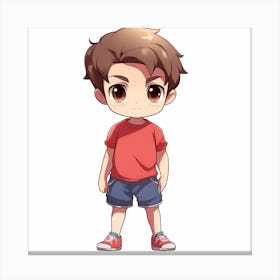 Boy In Shorts Canvas Print