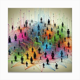 Social Network Canvas Print