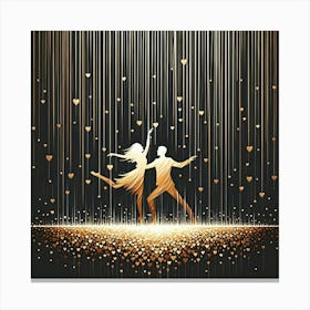 Dancers In The Rain 2 Canvas Print