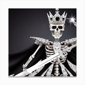 Skeleton With Sword 10 Canvas Print