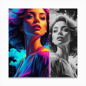 Girl With Long Hair Canvas Print