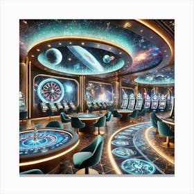 A Luxurious Futuristic Casino Called The Celestial Canvas Print