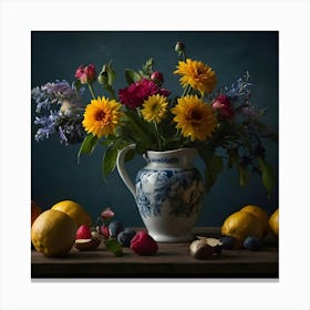 Flowers In A Vase Canvas Print