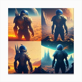 Space Man In Space Canvas Print