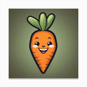 Carrot Cartoon 2 Canvas Print