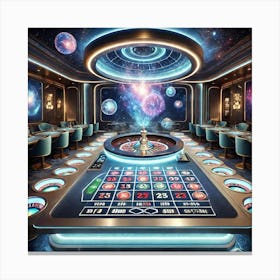 A Futuristic Casino Game Called Stellar Roulette, Canvas Print