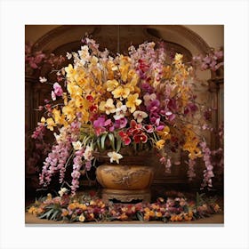 Orchids In A Vase 1 Canvas Print