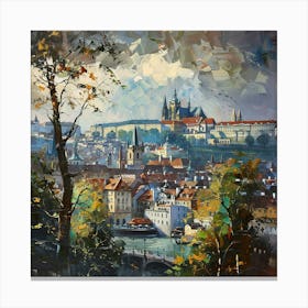 A Prague Castle In Prague Oil Painting Illustrat 1720028606 1 Canvas Print