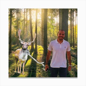 Deer In The Woods Canvas Print