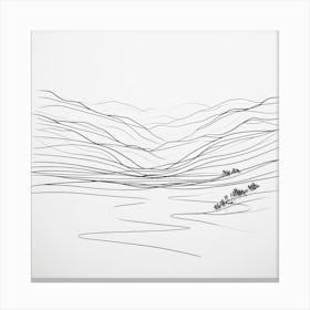 Landscape Drawing Canvas Print