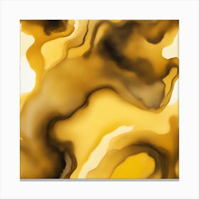 Beautiful honey mustard abstract background. Drawn, hand-painted aquarelle. Wet watercolor pattern. Artistic background with copy space for design. Vivid web banner. Liquid, flow, fluid effect. Canvas Print