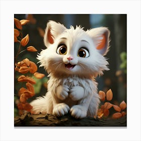 Cat In The Woods Canvas Print