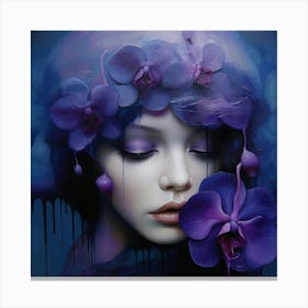 'Purple Orchids' Canvas Print