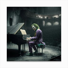 Joker At The Piano 10 Canvas Print