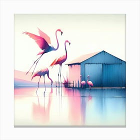 Flamingos Canvas Print