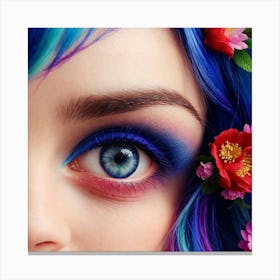 Blue Eyed Beauty Canvas Print