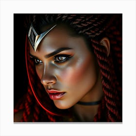 Amazone Warrior Woman Canvas Print