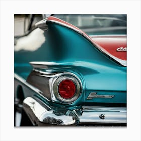 Tail Lights Of A Classic Car Canvas Print