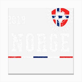 Norway Football Jersey 2019 Norwegian Soccer Canvas Print