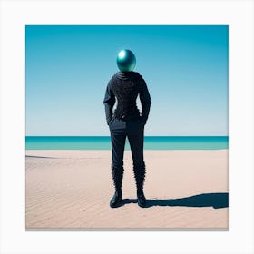 'The Man On The Beach' Canvas Print