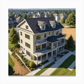 Aerial View Of A House 1 Canvas Print