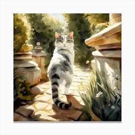 Cat Strolling Canvas Print