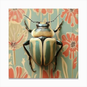 Jewelry beetle vintage photography Canvas Print