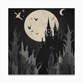 Halloween Castle 25 Canvas Print