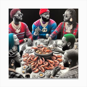 'Crab Feast' Canvas Print