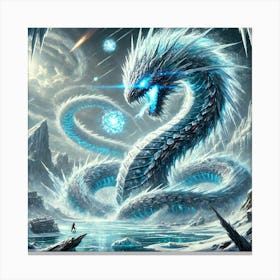 Yin Ice Serpent Ancient Rival Canvas Print