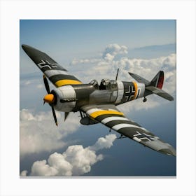 Vintage Skies Warrior Canvas Print