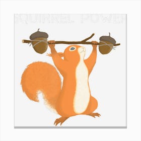 Cute Squirrel Power Canvas Print