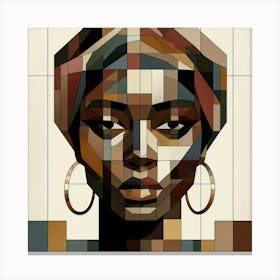 Cubed Allure Lady Portrait Canvas Print