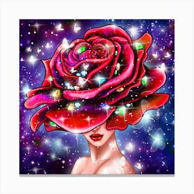 Red Rose In A Hat Canvas Print