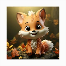 Cute Fox 86 Canvas Print