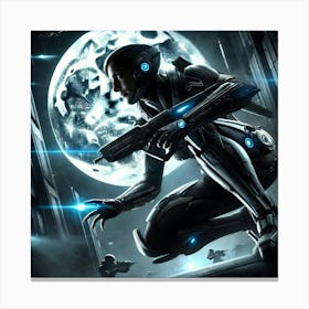 A Dramatic Sci Fi Scene Featuring High Commander S Canvas Print