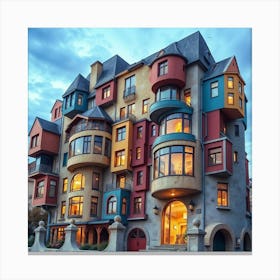 House of weird architecture Canvas Print