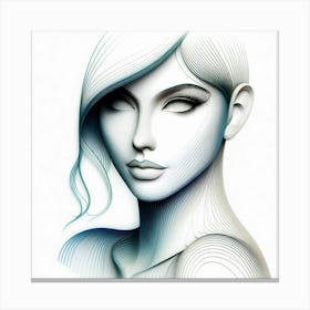 Abstract Portrait Of A Woman 9 Canvas Print