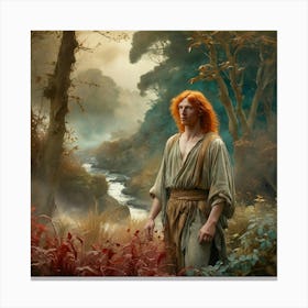 Man In The Woods Canvas Print